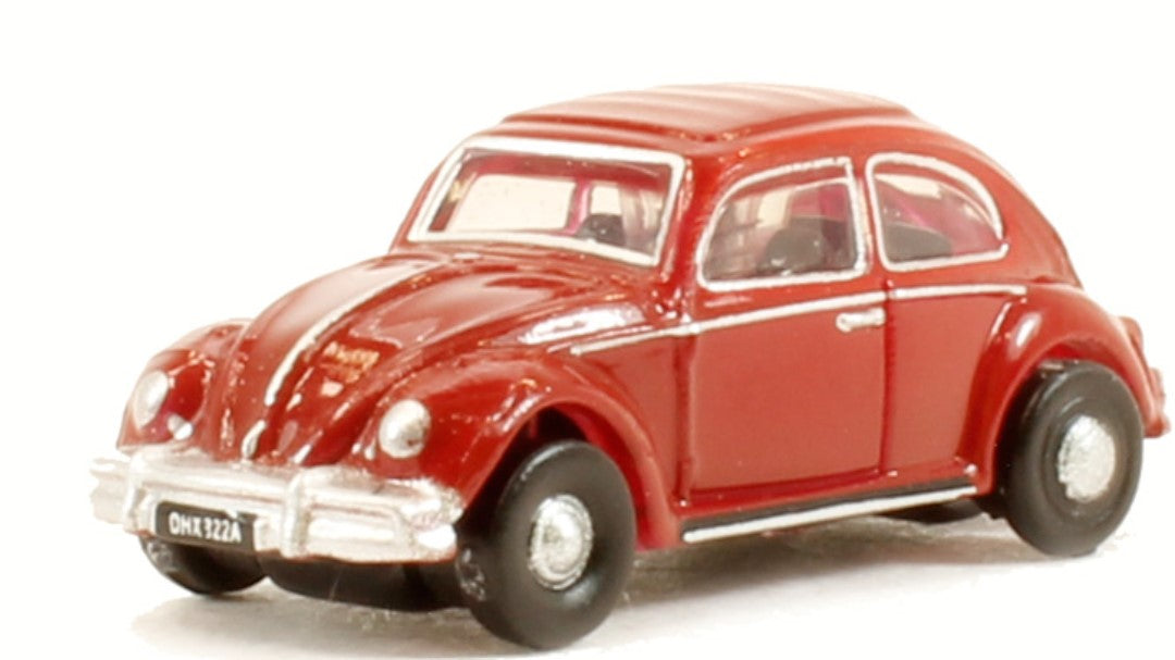 VW Beetle - 1:148 Scale - Ruby Red- OXFORD DIECAST