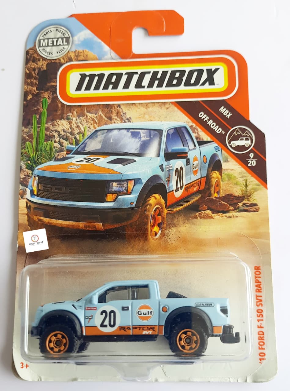 Matchbox - 10 Ford F-150 SV Raptor - Gulf ( Blister Crack)