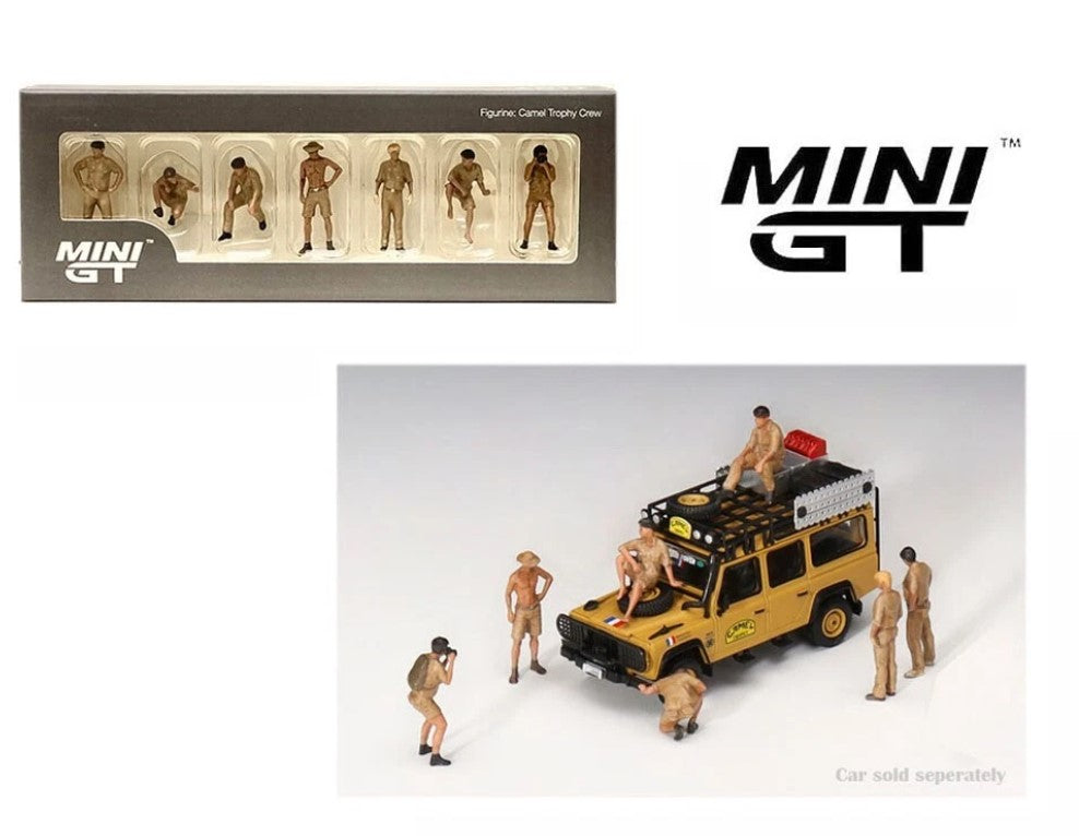 Mini GT 1:64 Metal Figurine: Camel Trophy Crew 7Pcs Set