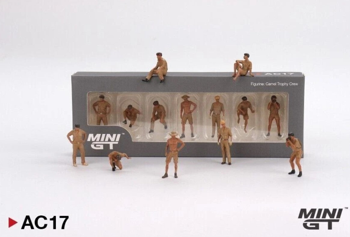 Mini GT 1:64 Metal Figurine: Camel Trophy Crew 7Pcs Set