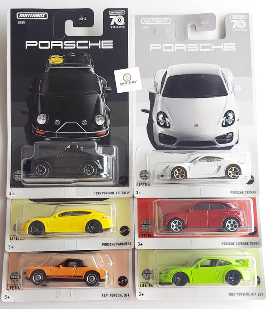 Matchbox Porsche Exclusive Collector cards set (With Chase ) - Total 6 cards