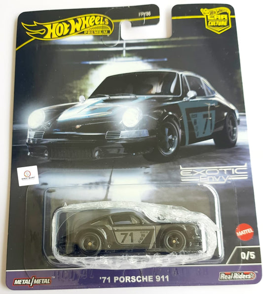 ‘71 Porsche 911 (Chase -0/5) - Hot Wheels Premium - Exotic Envy - Car Culture Black 2024