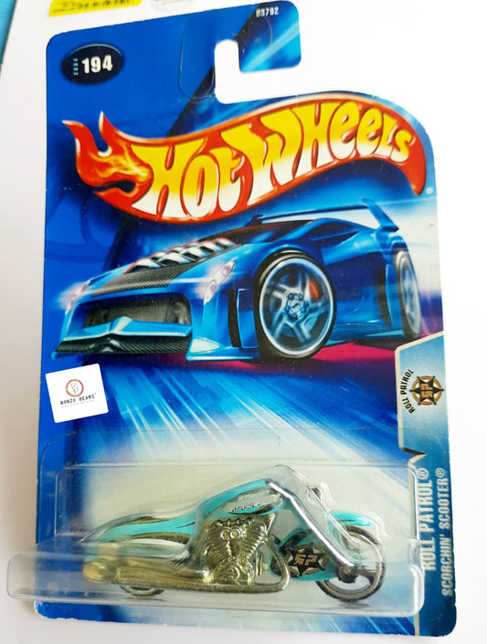 Roll Patrol Scorchin Scooter -Hot Wheels (  Tiffany blue Edition Bike)