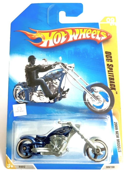 OCC Splitback Motorcycle Hot Wheels  - 2009 New Models  ( Blue Bike )
