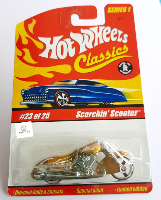 Limited Edition Scorchin Scooter- Special Gold Paint collector Card