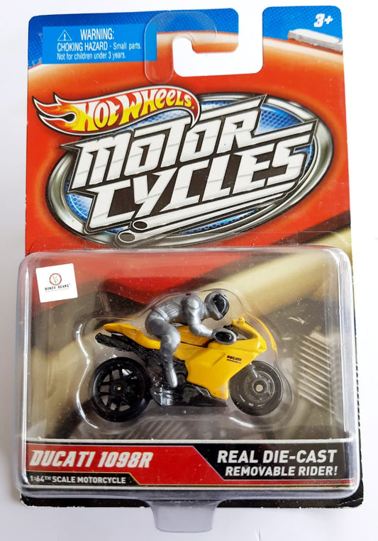 Ducati 1098R motorcycle - With Removable Raider -Hot Wheels Real Diecast Series
