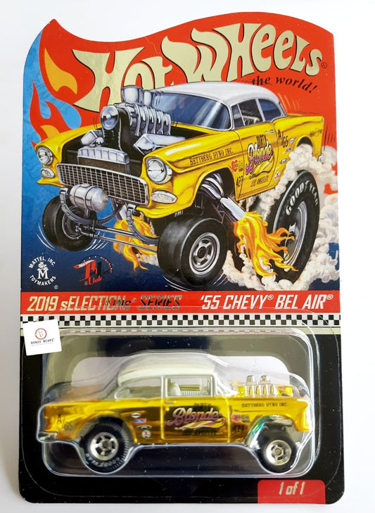 RLC sELECTIONs '55 Chevy Gasser - Spectraflame bright yellow Gold